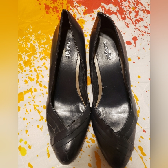 Navy Blue Size 8 East 5th Women's pump with heel - Picture 2 of 2